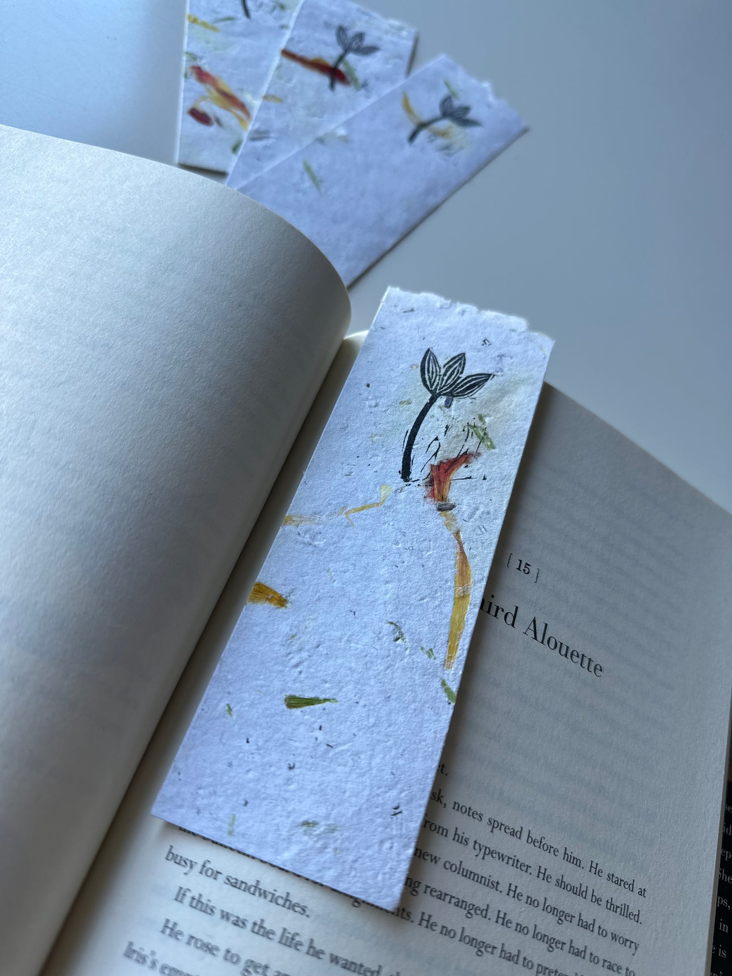 Tulip Handmade Paper Bookmarks