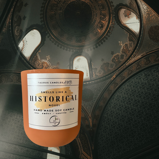 Smells Like A Historical Novel- Amber + Vanilla Candle