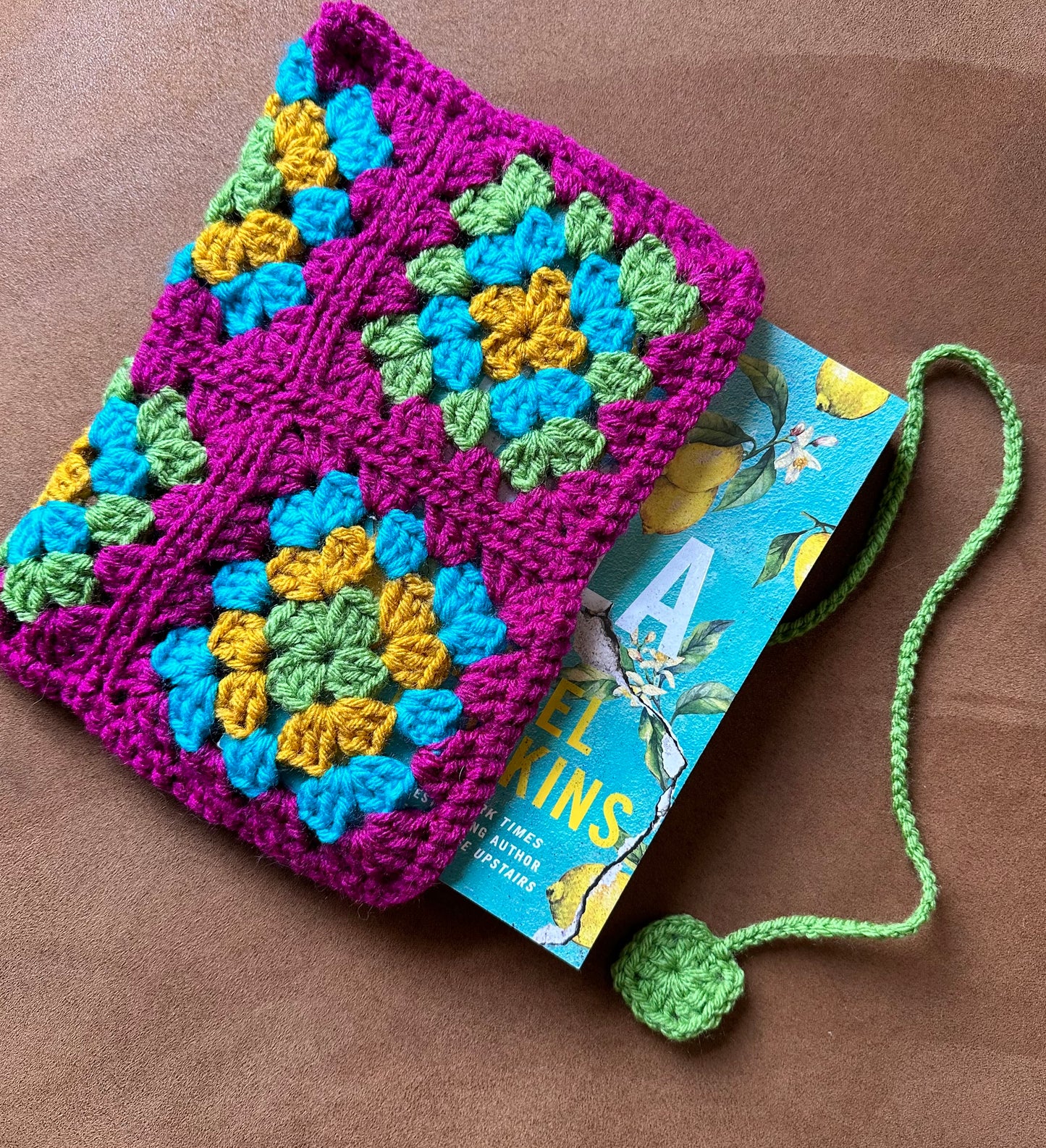 Granny Square Crochet Book Sleeve