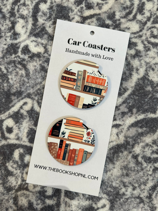 Book Lover Car Coasters