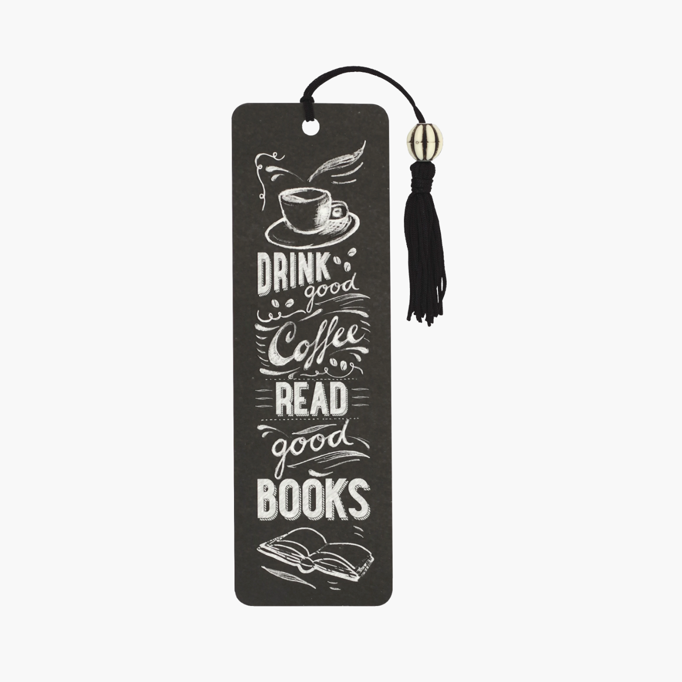 Coffee & Books Beaded Bookmark