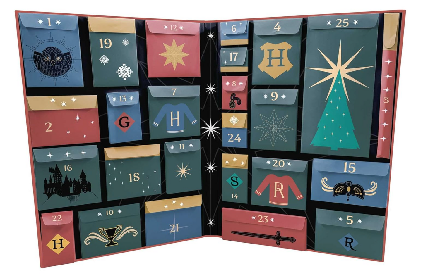 Harry Potter Official Advent Calendar Hogwarts Seasonal Surprises: 25 Days of Gifts, with Stationery, Key Chains, Washi Tapes and More!