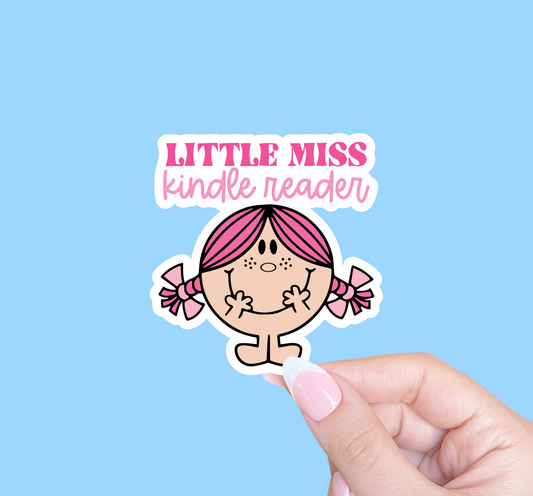 Little miss Kindle reader, Kindle sticker, Smut sticker