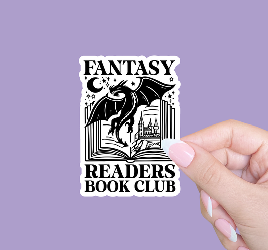 Fantasy readers book club, Reader sticker, Bookish sticker